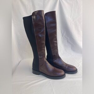 Theory Over-The-Knee Boot Leather Brown  Black Size 40 /  US 9 New